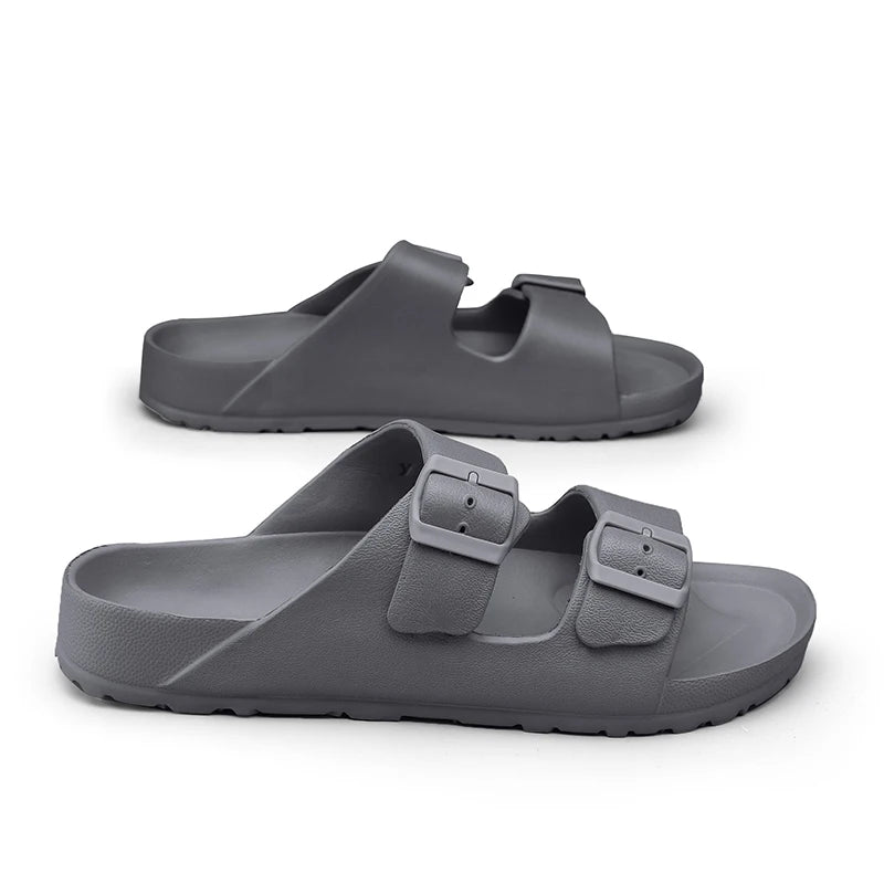 Summer Adjustable Soft Slides Slippers For Men Flat EVA Slippers Lightweight Anti Slip Slippers Size 34-47 48 49 Dropshipping