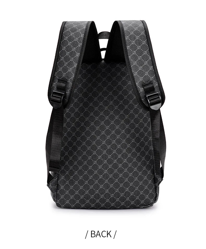 Men's Backpack Plaid High School College Bag 15-inch Laptop Rucksack