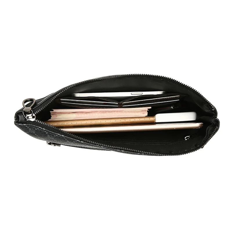Luxury Designer Business Men Day Clutch High Quality PU Leather Money Pouch Bag Casual Male Cardholder Case Phone Handbag