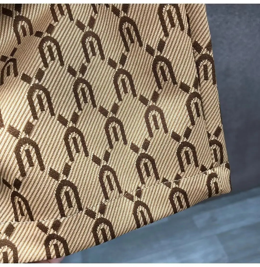 High Quality Men's Shorts Summer American Gym Shorts Fashion Green Short Pants Harajuku High Street Men's Clothing Streetwear