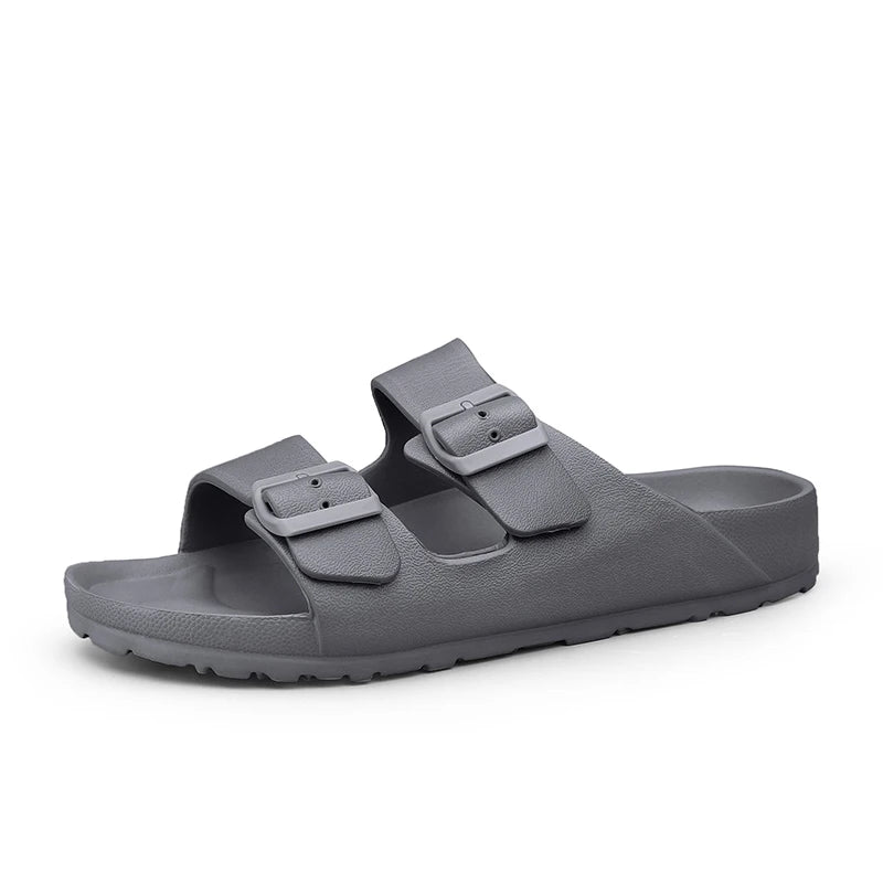 Summer Adjustable Soft Slides Slippers For Men Flat EVA Slippers Lightweight Anti Slip Slippers Size 34-47 48 49 Dropshipping