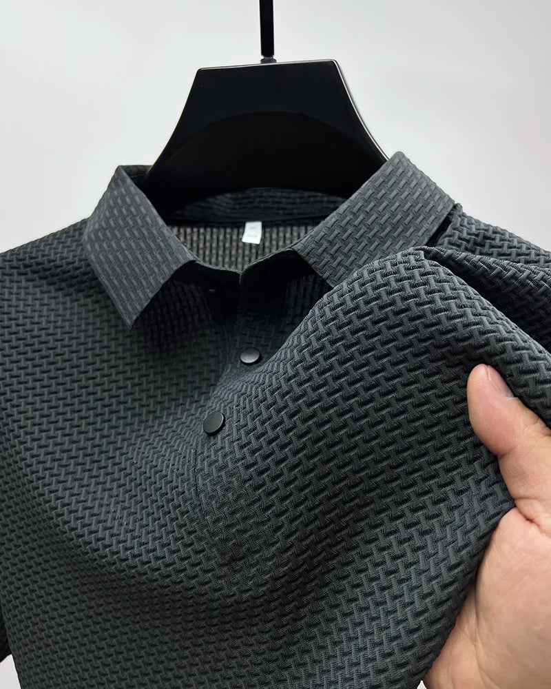 Summer New Men's Short Sleeve T-shirt Cool and Breathable POLO Shirt Business Casual Sweat-absorbing Top