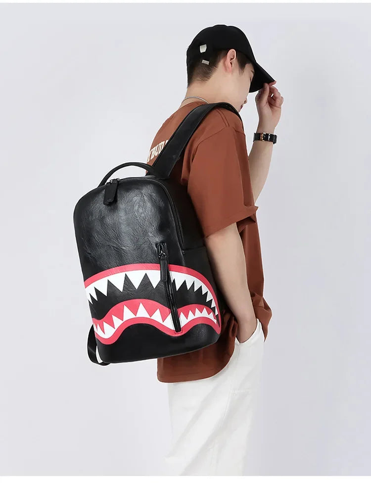 Men's Backpack Plaid High School College Bag 15-inch Laptop Rucksack