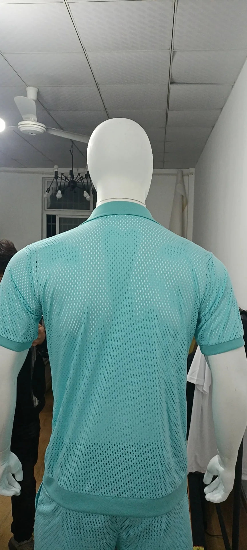 2024 Mesh Breathable Ice Cool Casual Suit Thin Men's Short Sleeve Shorts Two-piece Set