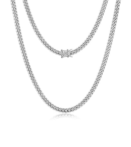 Wholesale 6mm PVD 14k Real Gold Plated 316L Stainless Steel Miami Cuban Link Chain Necklace for Men and Women