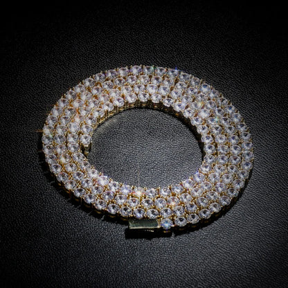 GZYS JEWELRY Custom Cubic Zirconia Hip Hop Men Tennis Chain Necklace