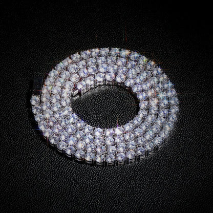 GZYS JEWELRY Custom Cubic Zirconia Hip Hop Men Tennis Chain Necklace