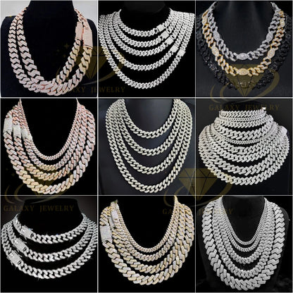 925 Silver Jewelry Wholesale Cuban 10k 14k 18k Gold Chain Custom 4mm Figaro Chain Link Necklace Chain Necklace Mens Jewelry