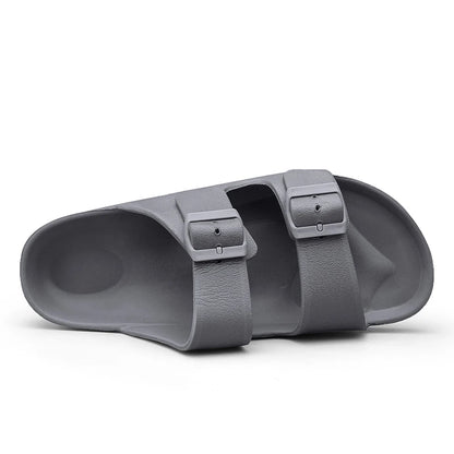 Summer Adjustable Soft Slides Slippers For Men Flat EVA Slippers Lightweight Anti Slip Slippers Size 34-47 48 49  Dropshipping