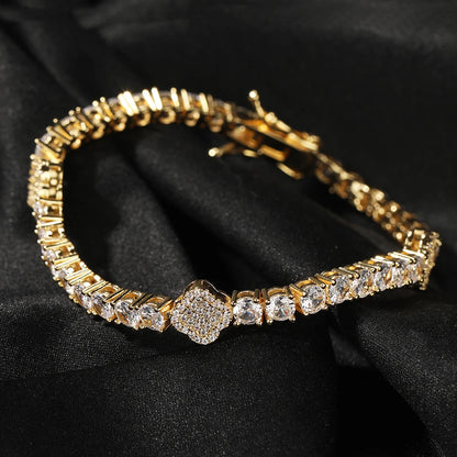 UWIN Tennis Bracelet Iced Out Cubic Zirconia Women Bangle Fashion Luxury Hiphop Jewelry