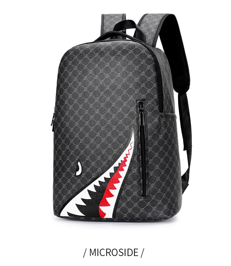 Men's Backpack Plaid High School College Bag 15-inch Laptop Rucksack
