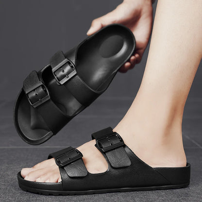 Summer Adjustable Soft Slides Slippers For Men Flat EVA Slippers Lightweight Anti Slip Slippers Size 34-47 48 49  Dropshipping