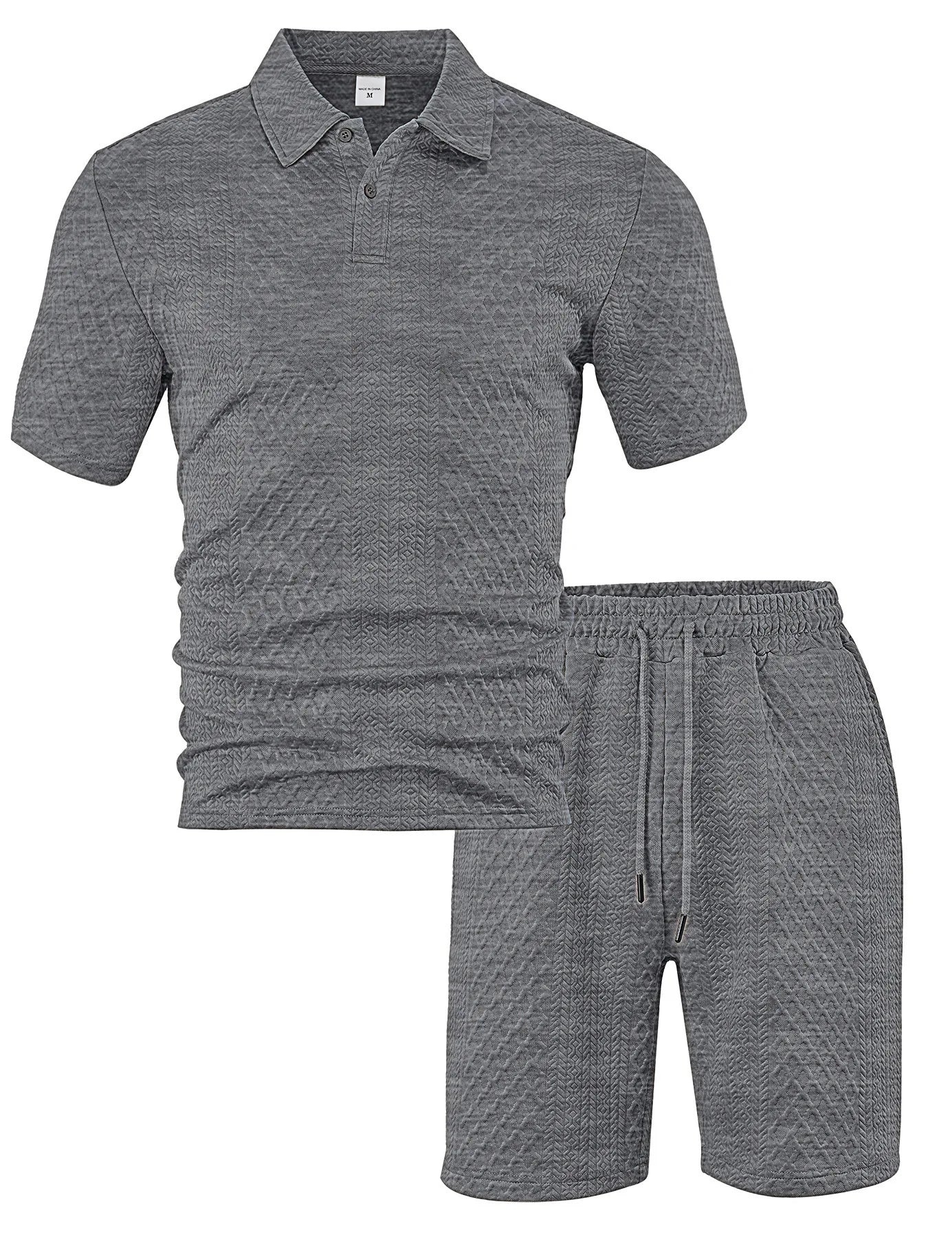 Cross-Border Men's Clothing Summer European and American New Jacquard Cloth Men's Casual Sports Thin Lapel Polo Shirt Short-Sleeved Suit Fabric Breathable and Comfortable Perfect for Daily Wear