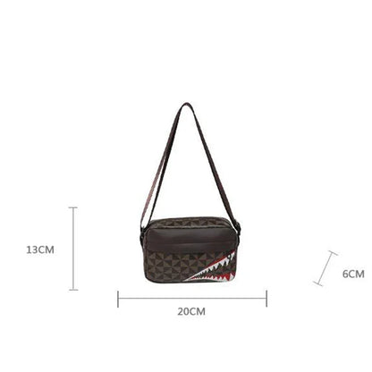 Creative Shark Mouth Crossbody Bag Simple Coin Purse Mobile Phone Bag Casual Fashion Crossbody Large Capacity Small Square Bag