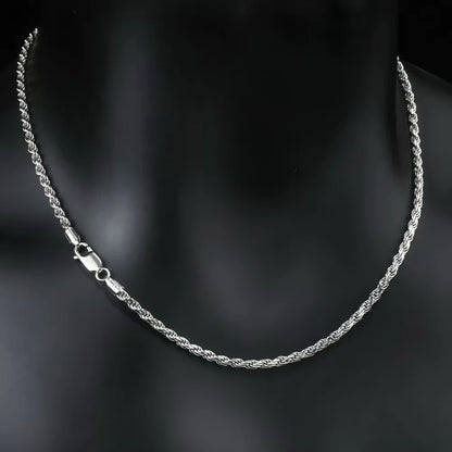 3MM Retro Miami Cuban Link Chain Necklace Simple Stainless Steel Men's Necklace Fashion Jewelry Accessories