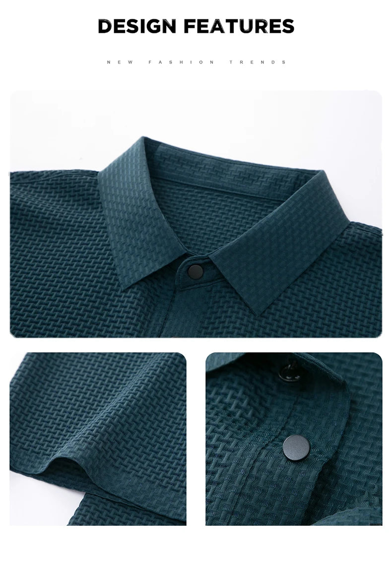 Summer New Men's Short Sleeve T-shirt Cool and Breathable POLO Shirt Business Casual Sweat-absorbing Top