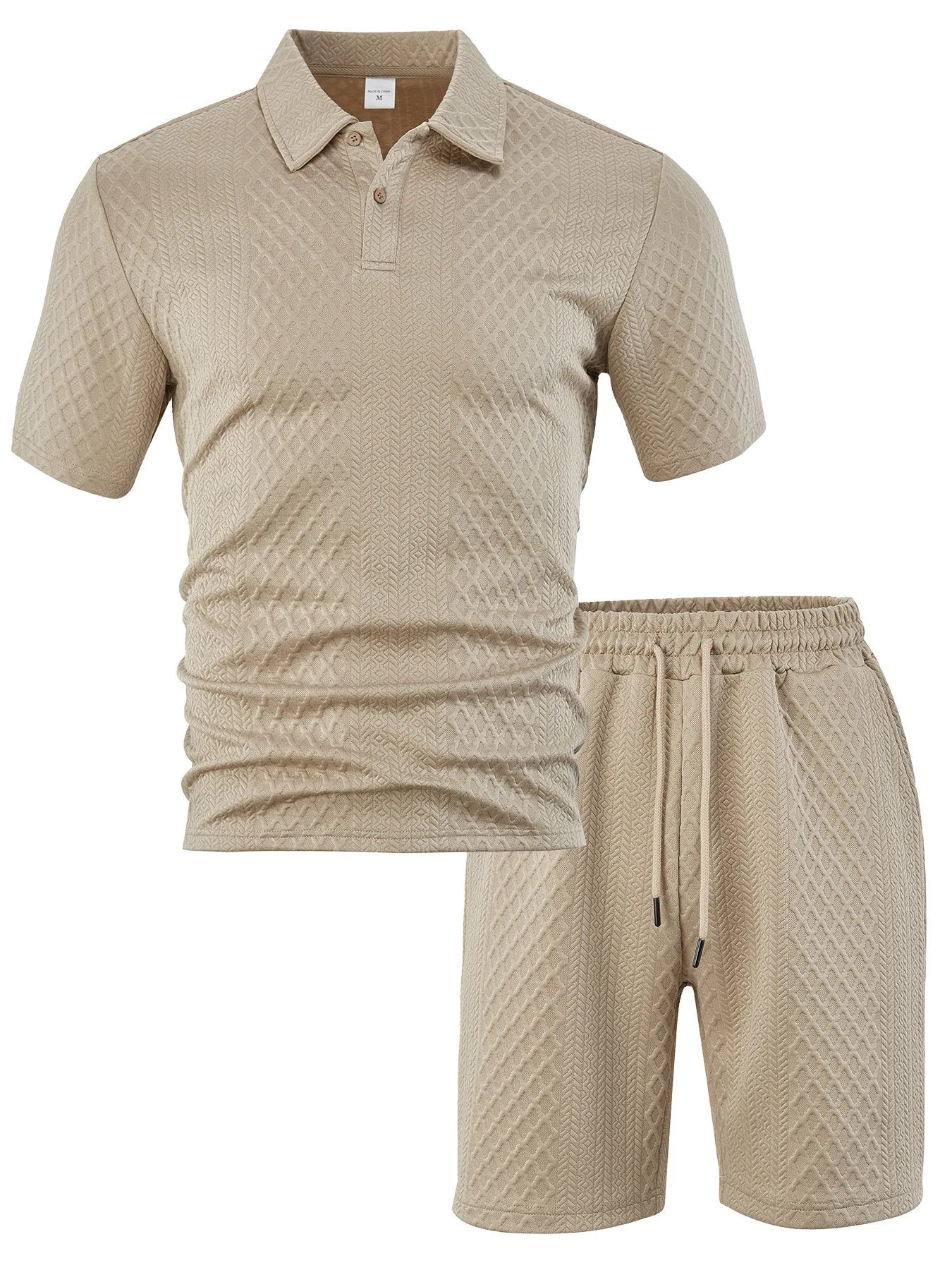 Cross-Border Men's Clothing Summer European and American New Jacquard Cloth Men's Casual Sports Thin Lapel Polo Shirt Short-Sleeved Suit Fabric Breathable and Comfortable Perfect for Daily Wear