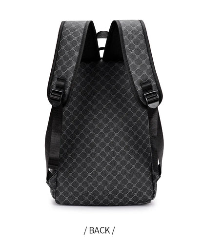 Men's Backpack Plaid High School College Bag 15-inch Laptop Rucksack