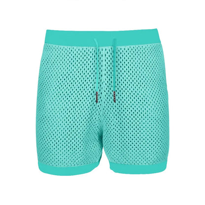 2024 Mesh Breathable Ice Cool Casual Suit Thin Men's Short Sleeve Shorts Two-piece Set