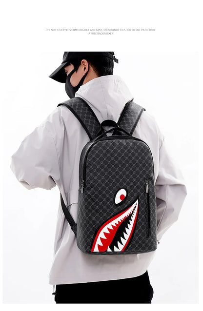 Men's Backpack Plaid High School College Bag 15-inch Laptop Rucksack