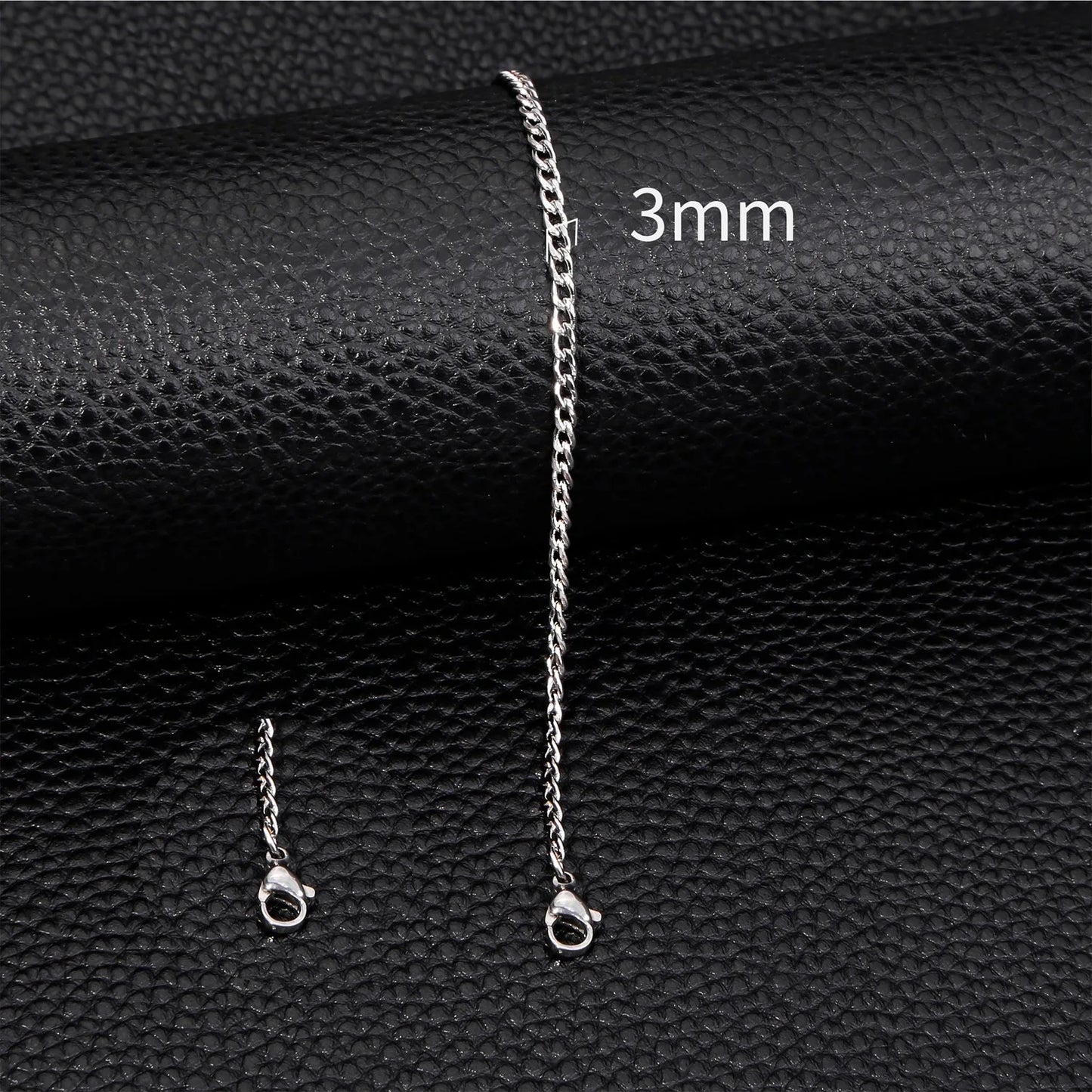 Hip Hop Stainless Steel Cuban Chain Bracelet For Women 3 5 7 mm Simple Stainless Steel Men Bracelet Gold Color Jewelry