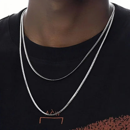 3MM Retro Miami Cuban Link Chain Necklace Simple Stainless Steel Men's Necklace Fashion Jewelry Accessories