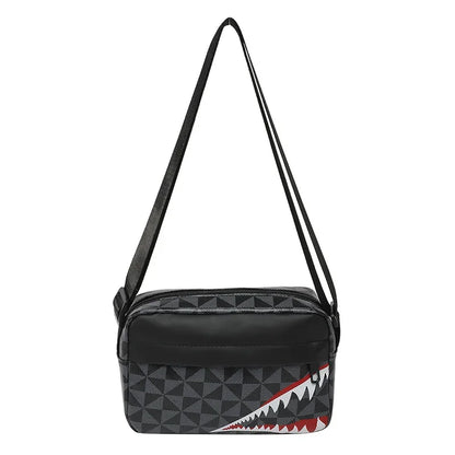 Creative Shark Mouth Crossbody Bag Simple Coin Purse Mobile Phone Bag Casual Fashion Crossbody Large Capacity Small Square Bag