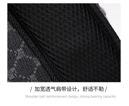 Men's Backpack Plaid High School College Bag 15-inch Laptop Rucksack