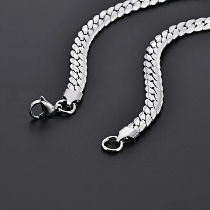 3MM Retro Miami Cuban Link Chain Necklace Simple Stainless Steel Men's Necklace Fashion Jewelry Accessories