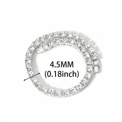 Hip Hop 15mm Cuban Link Chain Bracelet For Men Silver Color Iced Out Rhinestone Miami Bracelets Punk Women with Box Clasp Gift