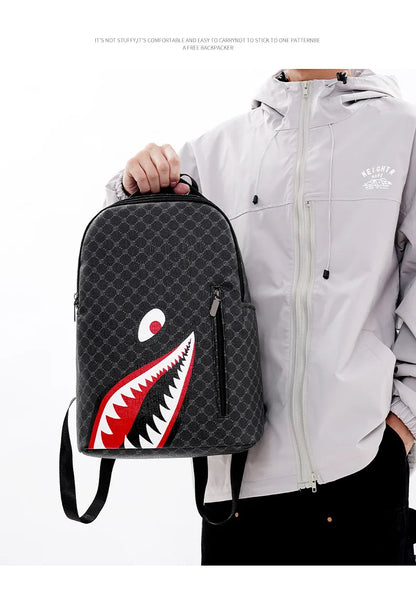 Men's Backpack Plaid High School College Bag 15-inch Laptop Rucksack