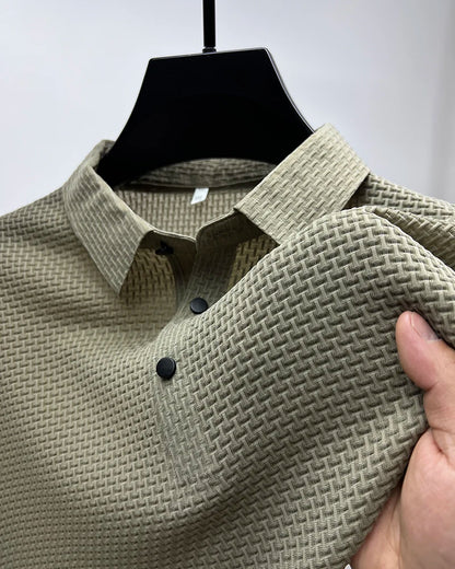 Summer New Men's Short Sleeve T-shirt Cool and Breathable POLO Shirt Business Casual Sweat-absorbing Top