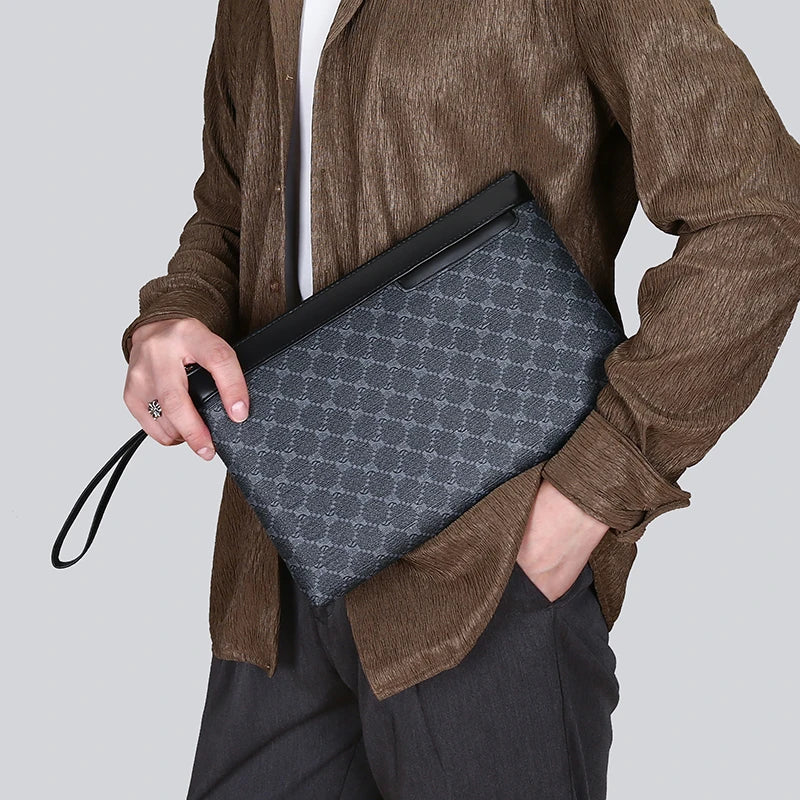 Luxury Designer Business Men Day Clutch High Quality PU Leather Money Pouch Bag Casual Male Cardholder Case Phone Handbag
