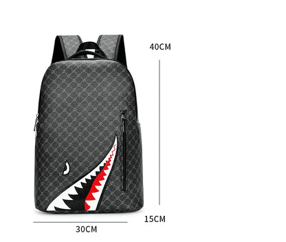 Men's Backpack Plaid High School College Bag 15-inch Laptop Rucksack