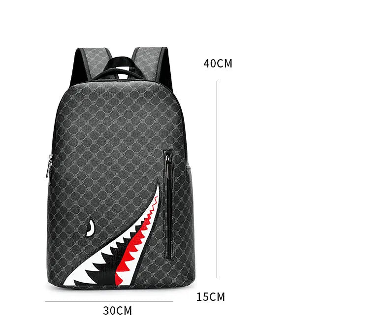 Men's Backpack Plaid High School College Bag 15-inch Laptop Rucksack