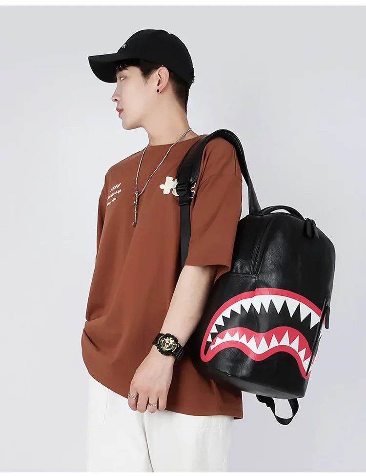 Men's Backpack Plaid High School College Bag 15-inch Laptop Rucksack