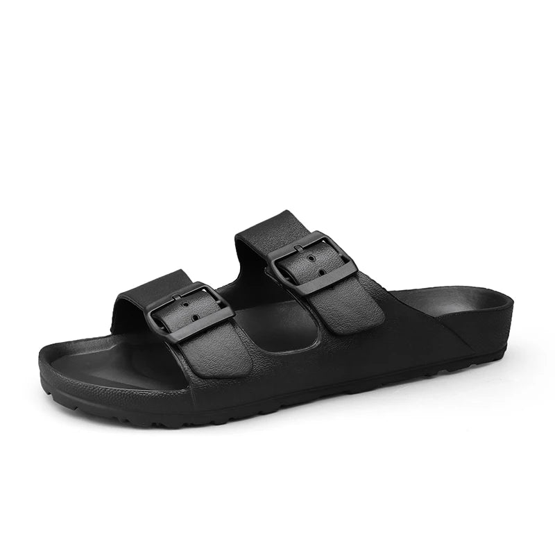 Summer Adjustable Soft Slides Slippers For Men Flat EVA Slippers Lightweight Anti Slip Slippers Size 34-47 48 49  Dropshipping