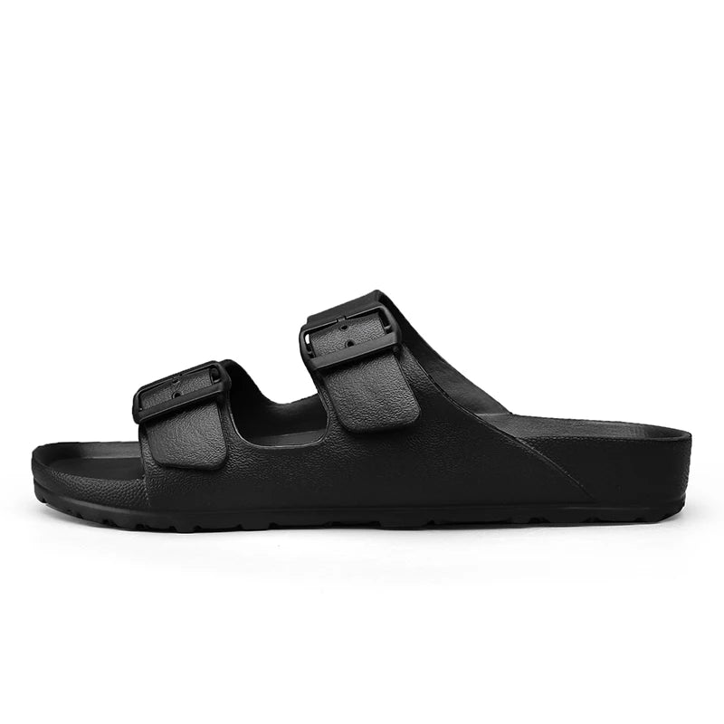 Summer Adjustable Soft Slides Slippers For Men Flat EVA Slippers Lightweight Anti Slip Slippers Size 34-47 48 49  Dropshipping