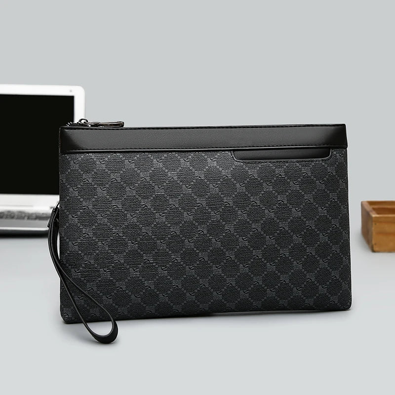 Luxury Designer Business Men Day Clutch High Quality PU Leather Money Pouch Bag Casual Male Cardholder Case Phone Handbag
