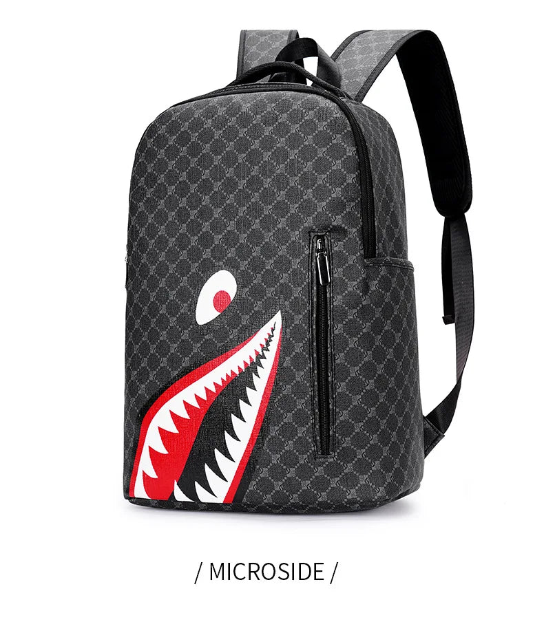 Men's Backpack Plaid High School College Bag 15-inch Laptop Rucksack