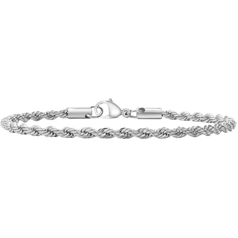 New Trendy Cuban Chain Men Bracelet Classic Stainless Steel 3/5/7/9mm Width Chain Bracelet For Men Women Jewelry Gift