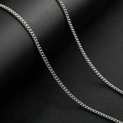 3mm Men's Cuban Chain Necklace Simple Stainless Steel Necklace Fashion Titanium Steel Jewelry Trend Accessories Party Gifts