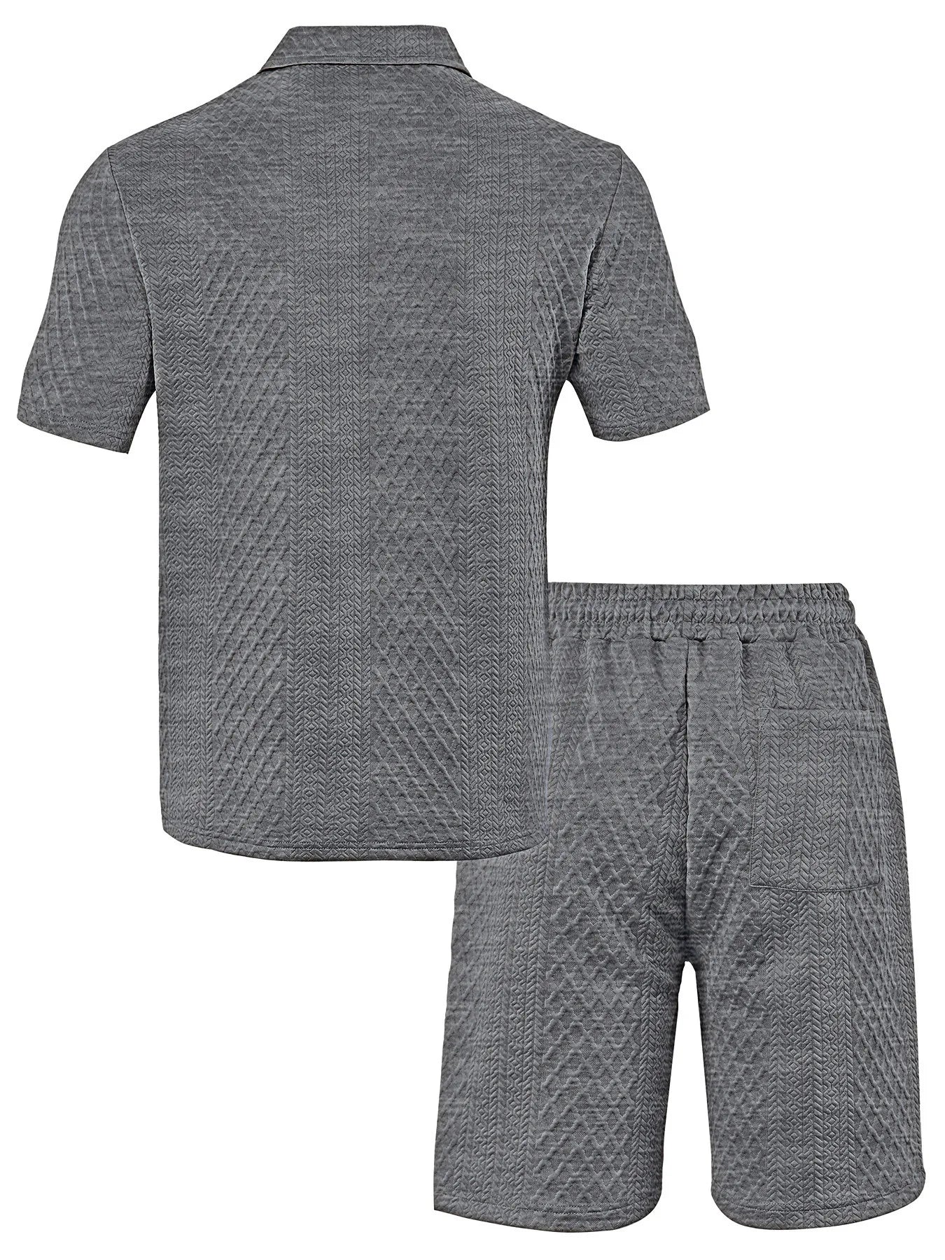 Cross-Border Men's Clothing Summer European and American New Jacquard Cloth Men's Casual Sports Thin Lapel Polo Shirt Short-Sleeved Suit Fabric Breathable and Comfortable Perfect for Daily Wear