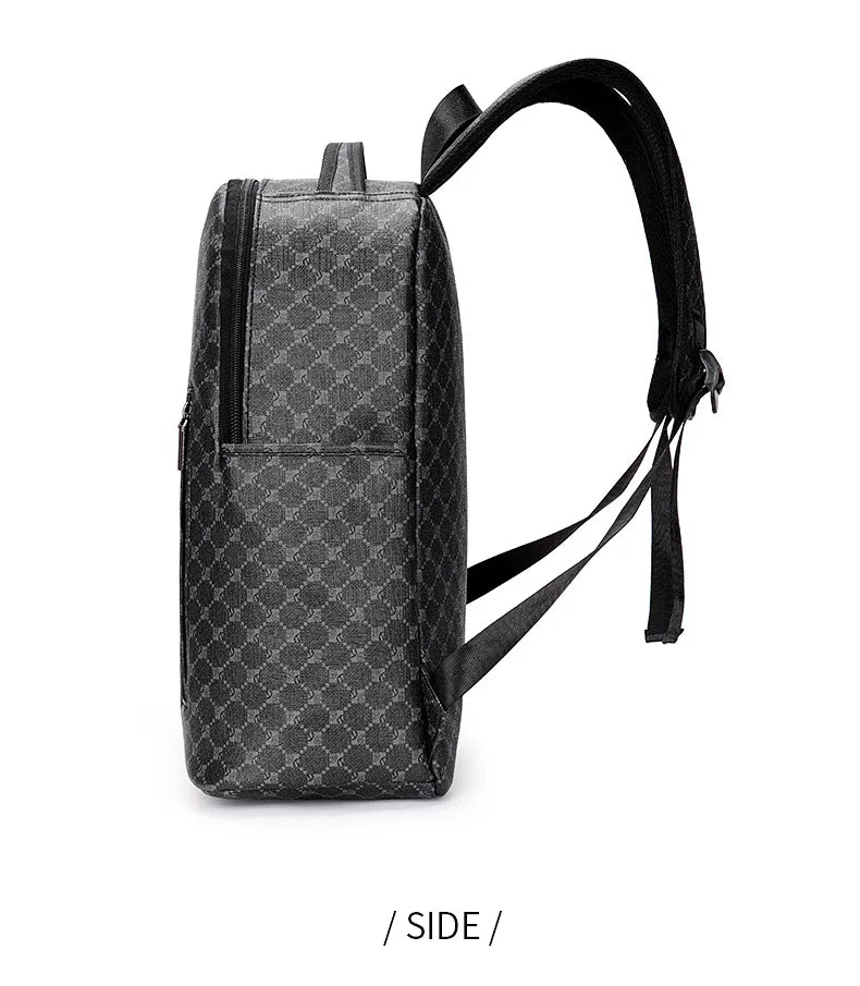 Men's Backpack Plaid High School College Bag 15-inch Laptop Rucksack
