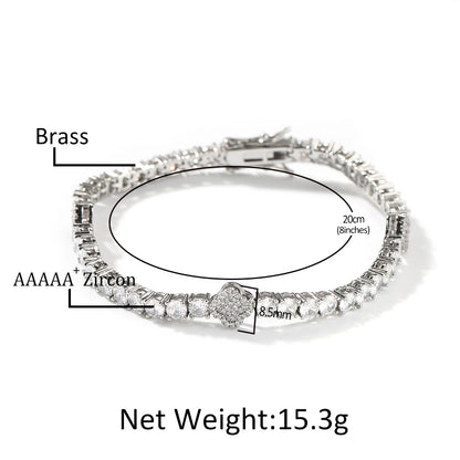 UWIN Tennis Bracelet Iced Out Cubic Zirconia Women Bangle Fashion Luxury Hiphop Jewelry