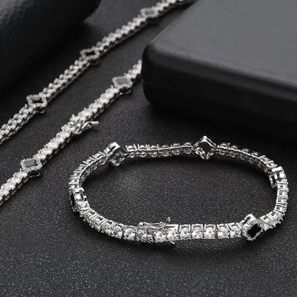 NY Fashion Design Dainty Tennis Chain Gold/Silver Plated Zircon Necklace Luxury Hip Hop Jewelry for Men Women party Gift